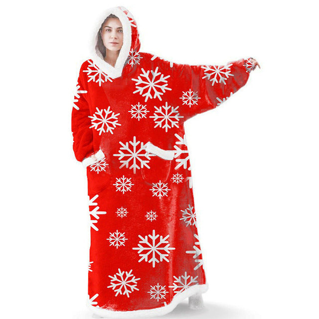 Cosycombe™ Extra-Long Hooded Snuggle Blanket with Sleeves – Unisex