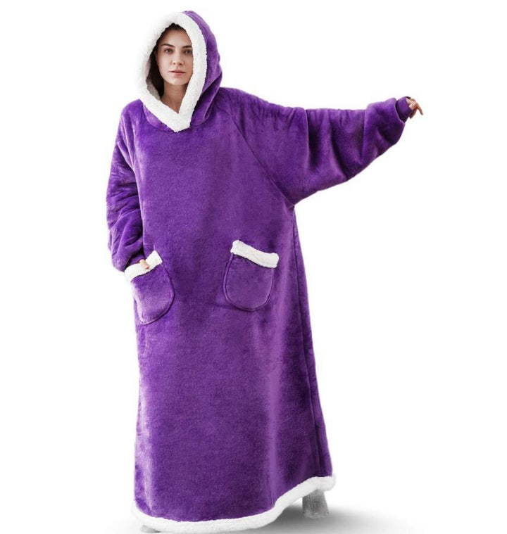 Cosycombe™ Extra-Long Hooded Snuggle Blanket with Sleeves – Unisex