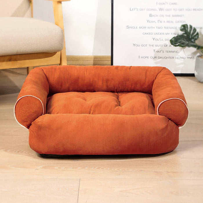 Cosycombe Sofa-style pet bed with plush raised bolsters