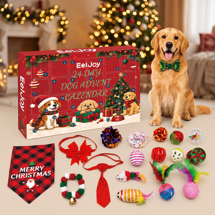 Christmas advent calendar for dogs with toys