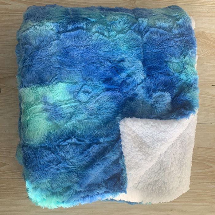 Cosycombe Thick sherpa blanket with fluffy lamb-style reverse