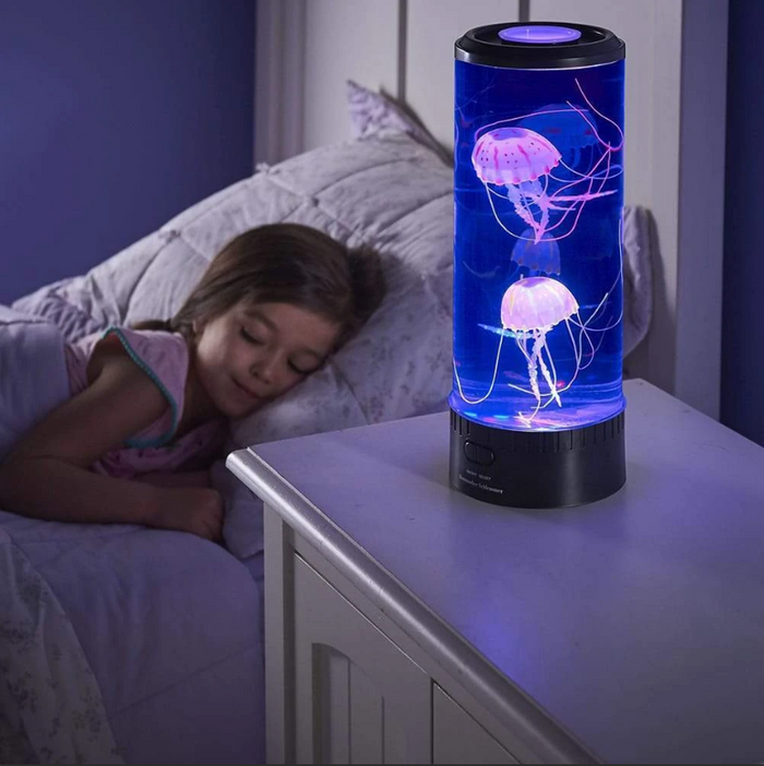Cosycombe Jellyfish night lamp with floating jellyfish