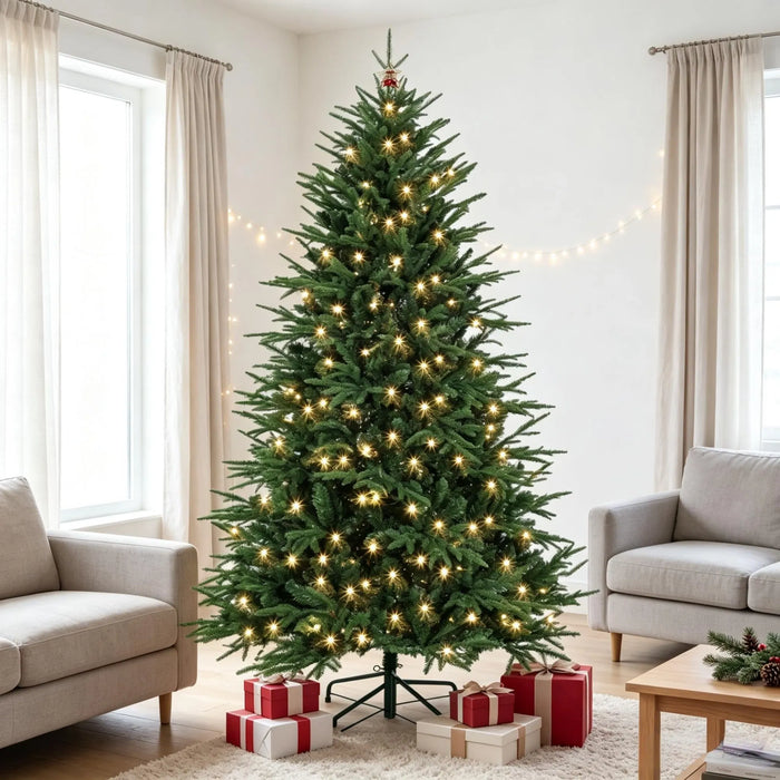 Cosycombe Full Green Christmas Tree with 300 Warm LEDs, 6ft