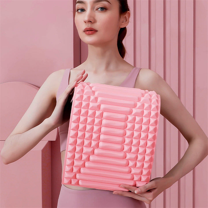 Arched foam back stretcher with ridges