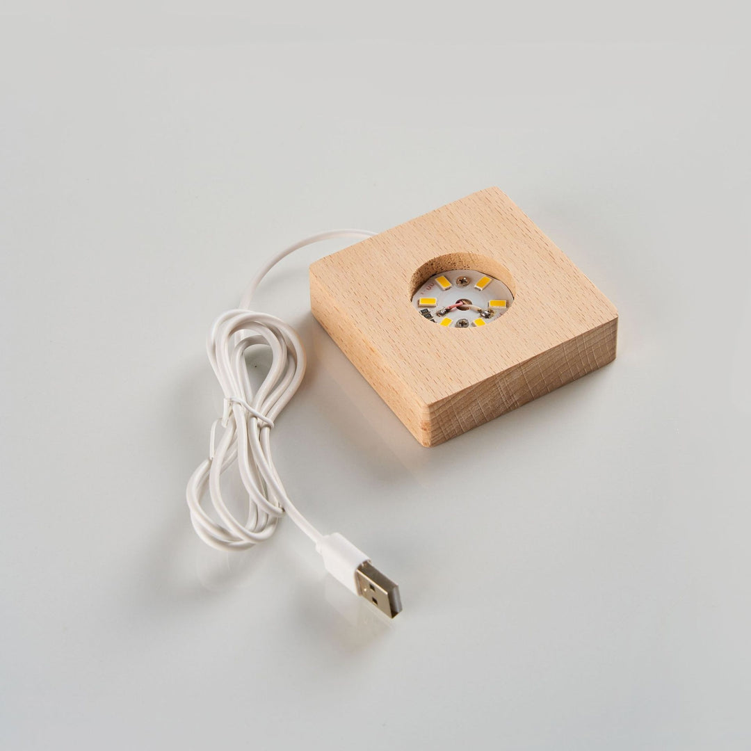 3D Crystal Ball Night Light With Inner Carved Solar System