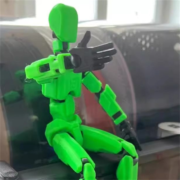 Cosycombe 3D-printed poseable robot figure with accessories