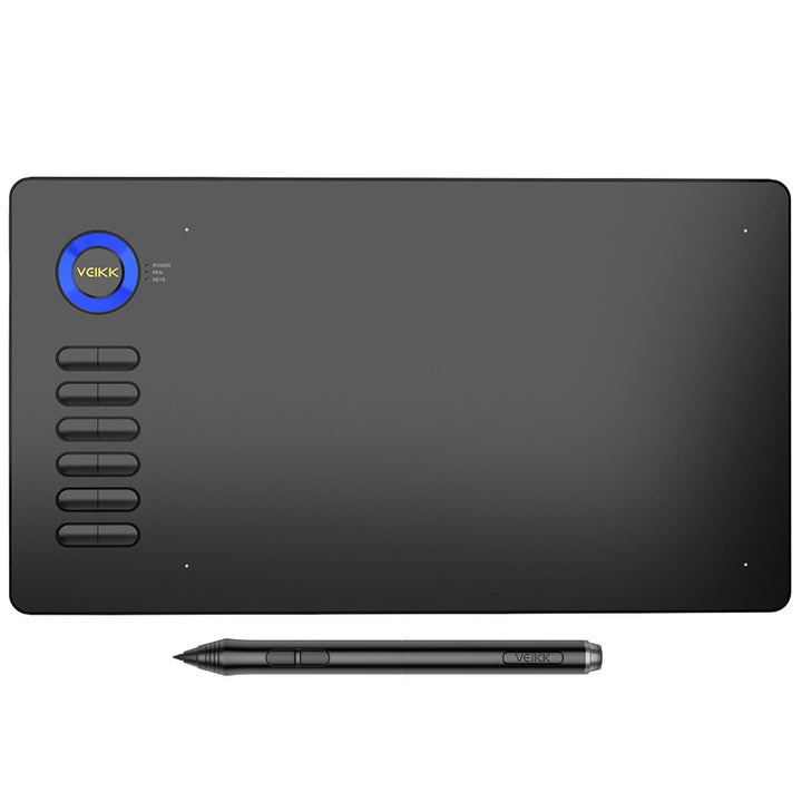 Graphics drawing tablet with stylus and pen stand