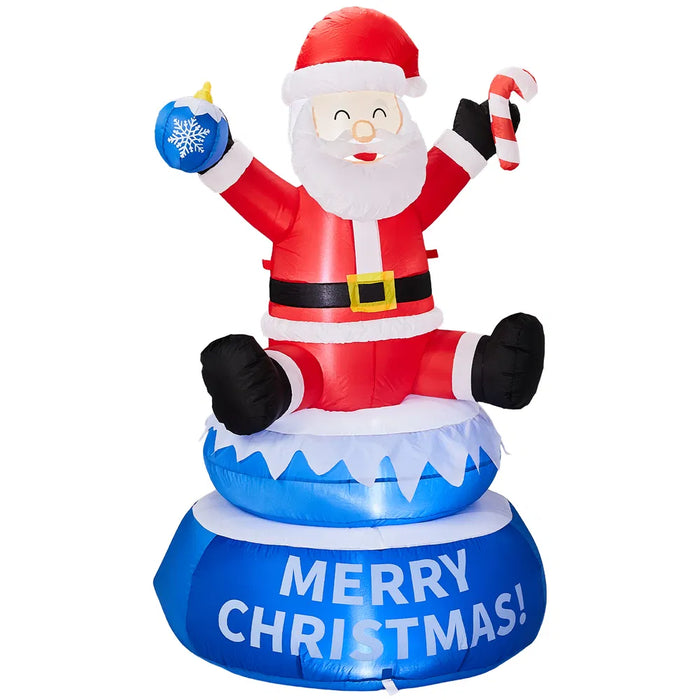 Cosycombe Inflatable Rotating Santa 146 cm with Lights and Storage Bag