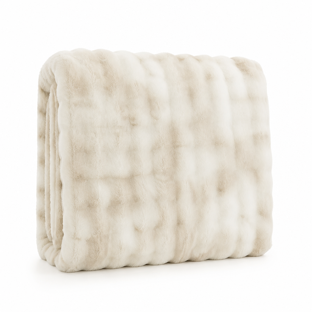 Cosycombe™ Reversible Swirl Faux Fur Blanket With Breathable Back