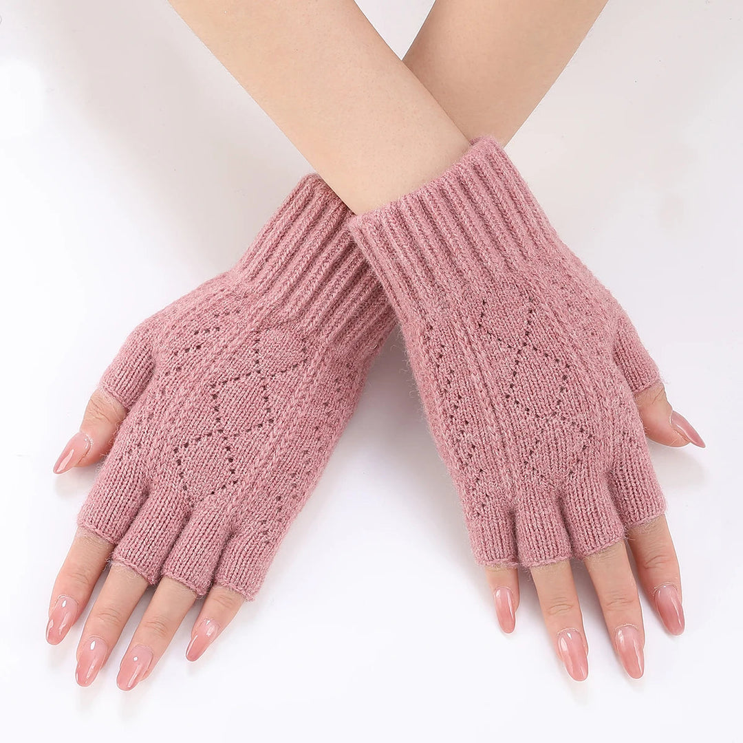 Cosycombe™ Soft Knit Fingerless Gloves with Snug Ribbed Cuffs