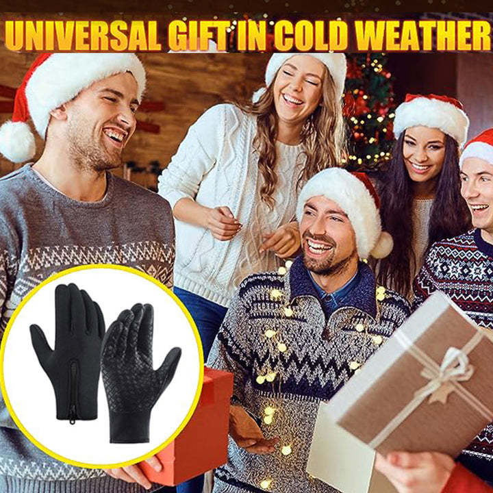 Cosycombe™ Warm Thermal Gloves with 3 Touchscreen Fingers and Zip Fit