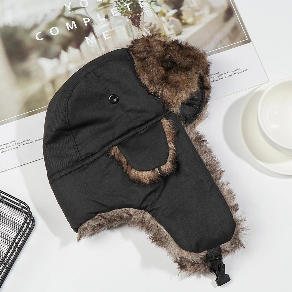 Cosycombe™ Faux Fur Aviator Trapper Hat with Warm Earflaps
