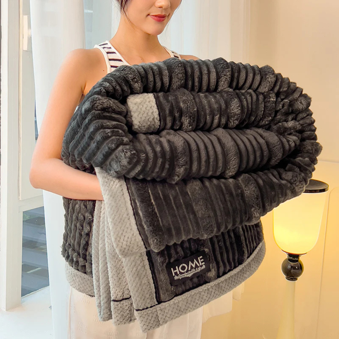 Cosycombe™ Warm Plush Fleece Blanket for Bed and Sofa, Light Yet Insulating