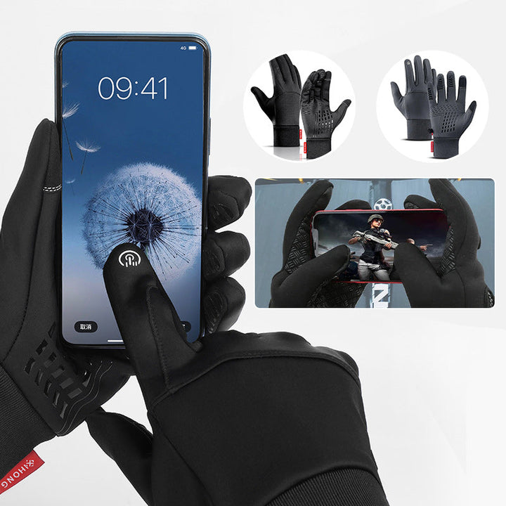 Cosycombe™ Water-Repellent Thermal Gloves with Fleece Lining and Grip
