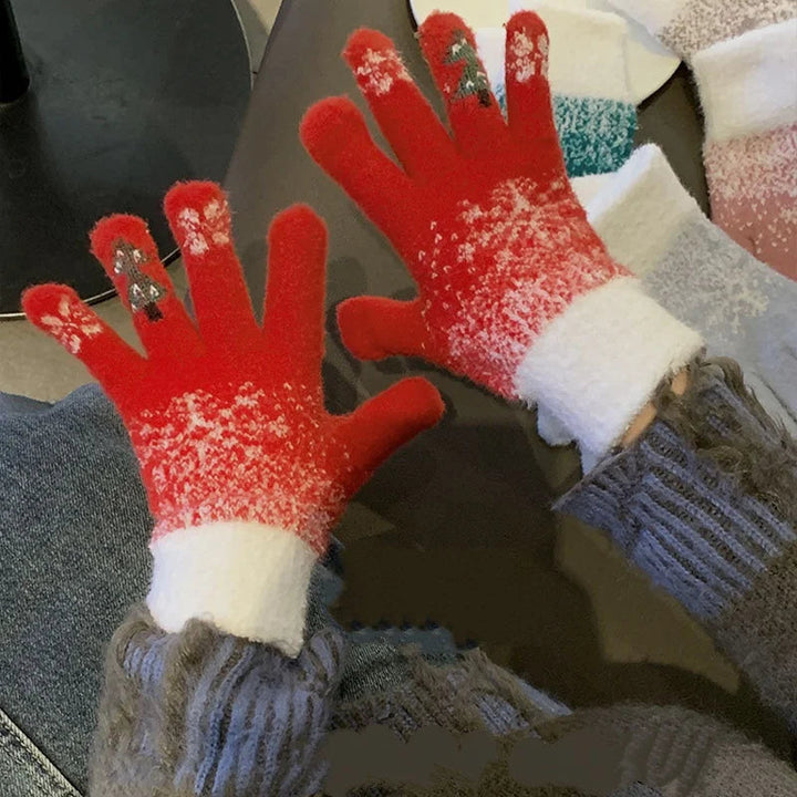 Cosycombe™ Festive Fleece Lined Convertible Fingerless Gloves