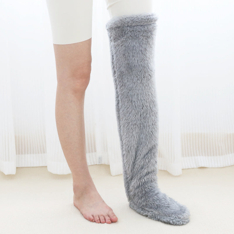 Cosycombe™ Fluffy Knee-High Leg Warmer Socks with Open-Toe Design
