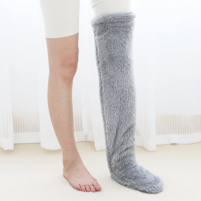 Cosycombe™ Fluffy Knee-High Leg Warmer Socks with Open-Toe Design