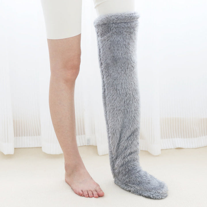 Cosycombe™ Fluffy Knee-High Leg Warmer Socks with Open-Toe Design