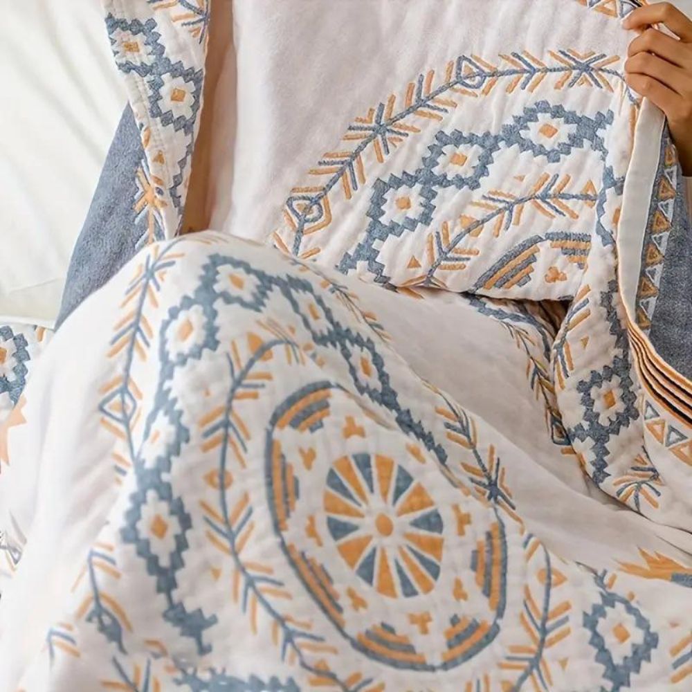 Cosycombe™ Boho Mandala Cotton Throw – Multi-Purpose Decorative Blanket