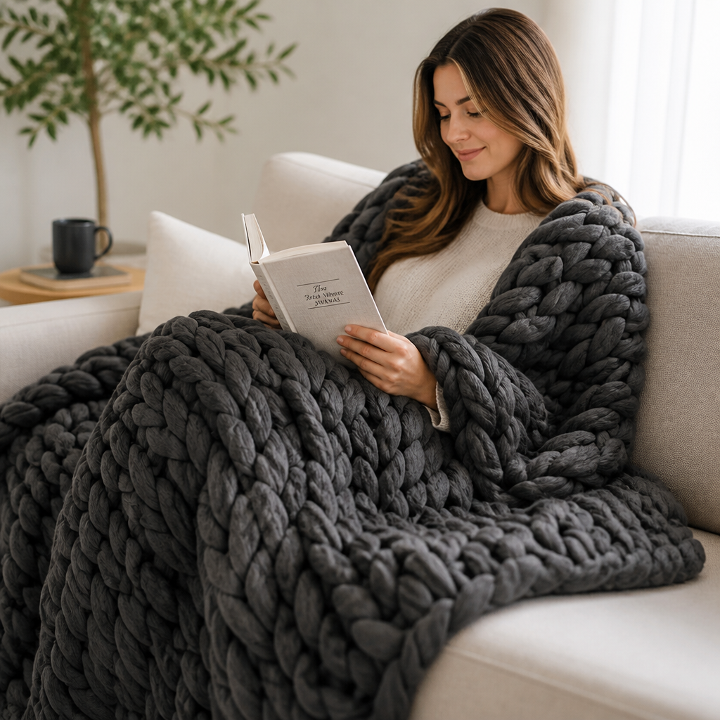 Cosycombe™ Evenly Weighted Breathable Blanket in Soft Faux Cashmere