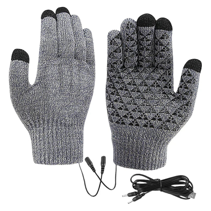 Cosycombe™ USB Heated Knit Gloves with Touchscreen Fingers