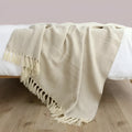 Cosycombe™ Herringbone Knit Throw Blanket with Tassels