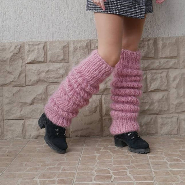 Cosycombe Chunky Slouch Leg Warmers in Fluffy Knit