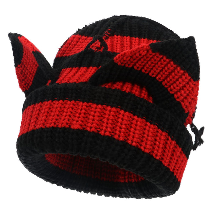 Cosycombe Chunky Cat Ear Beanie in Thick Rib Knit