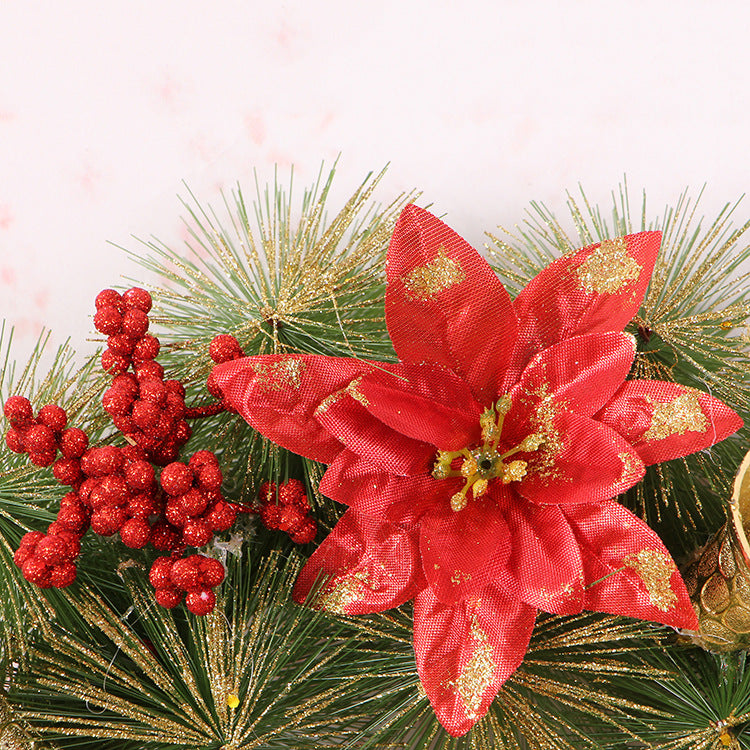 Natural Pine Christmas Wreath With Frost Reusable