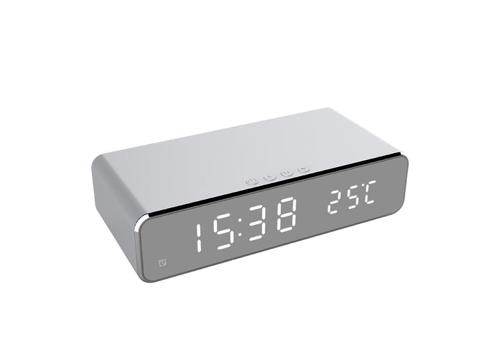 Cosycombe Mirror alarm clock with wireless phone charging