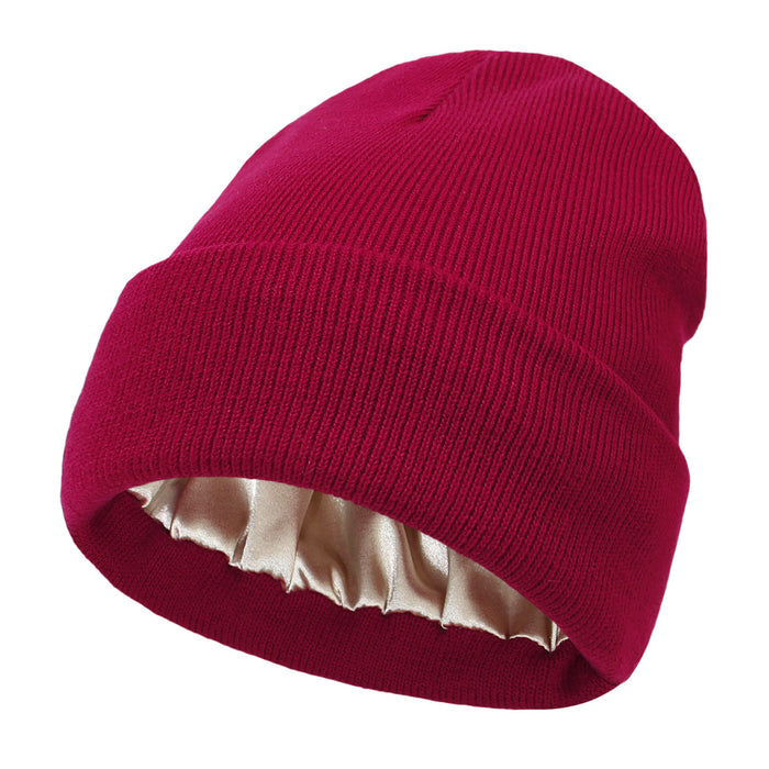 Cosycombe Satin Lined Cuffed Beanie for Smooth Hair