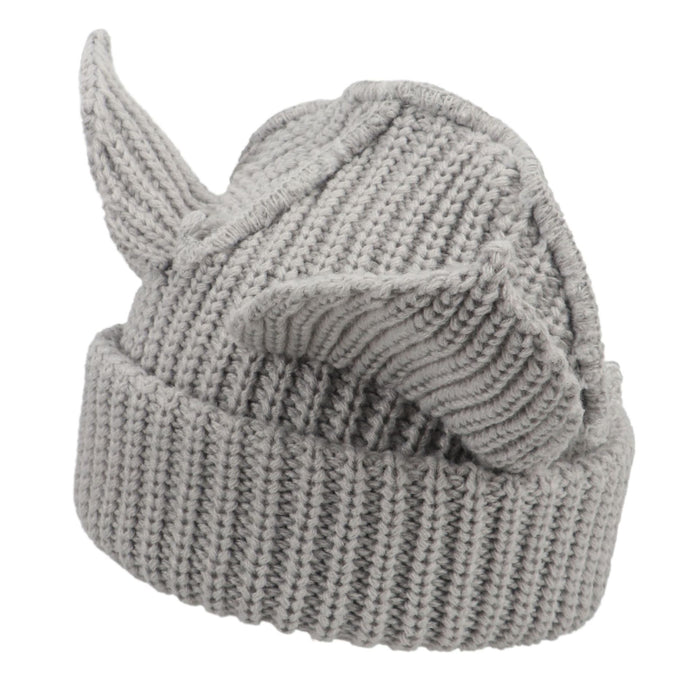 Cosycombe Chunky Cat Ear Beanie in Thick Rib Knit