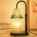 Green Candle Warmer Lamp With Timer And Dimmer, Flame-Free