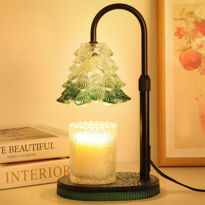 Cosycombe Candle warmer lamp with timer and dimmer, green tree design