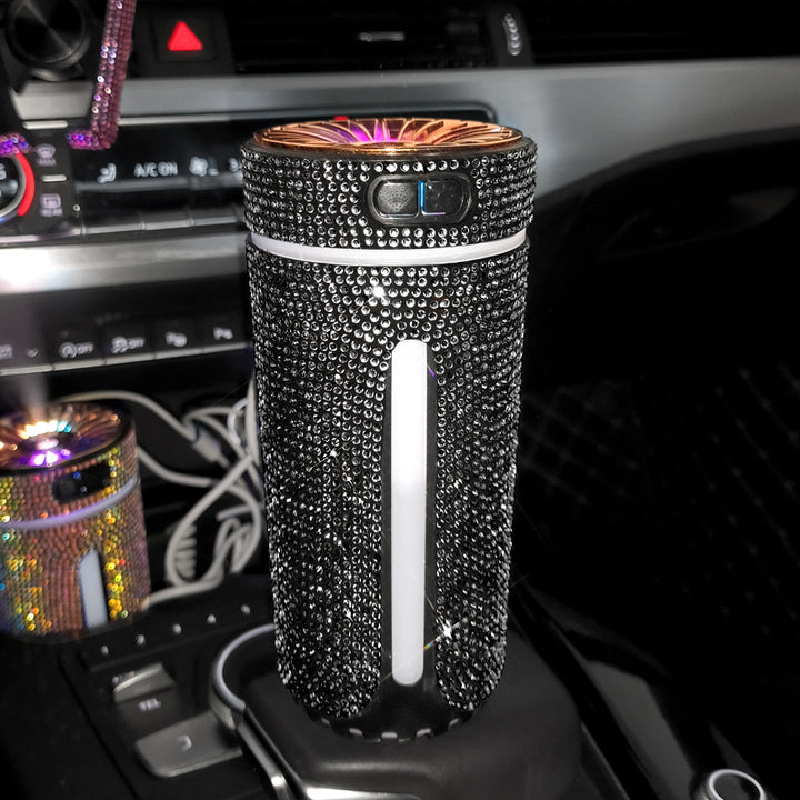 Rhinestone car diffuser in cup holder