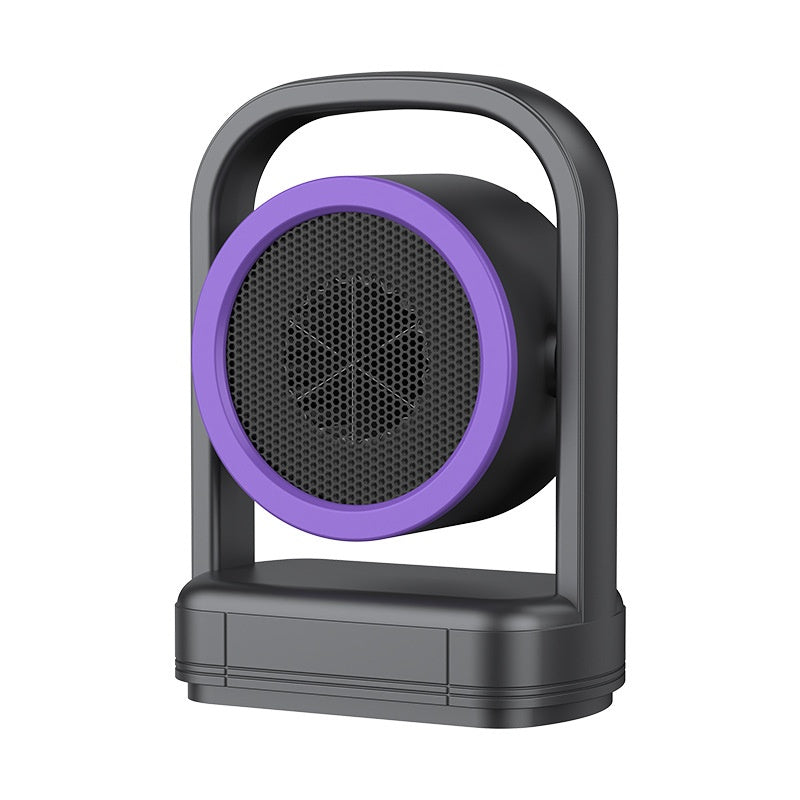 Cream oscillating fan heater with handle