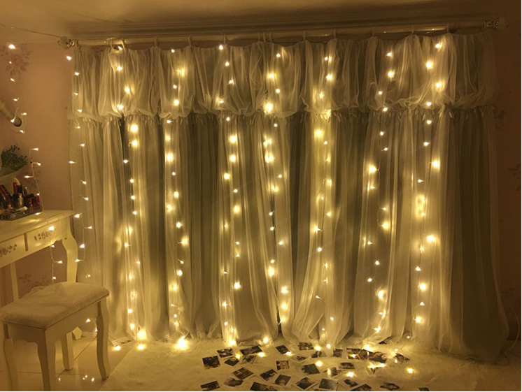 LED Curtain Lights 3x3m With 304 Beads For Parties