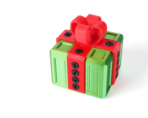 Cosycombe 3D-printed prank gift box sealed with screws
