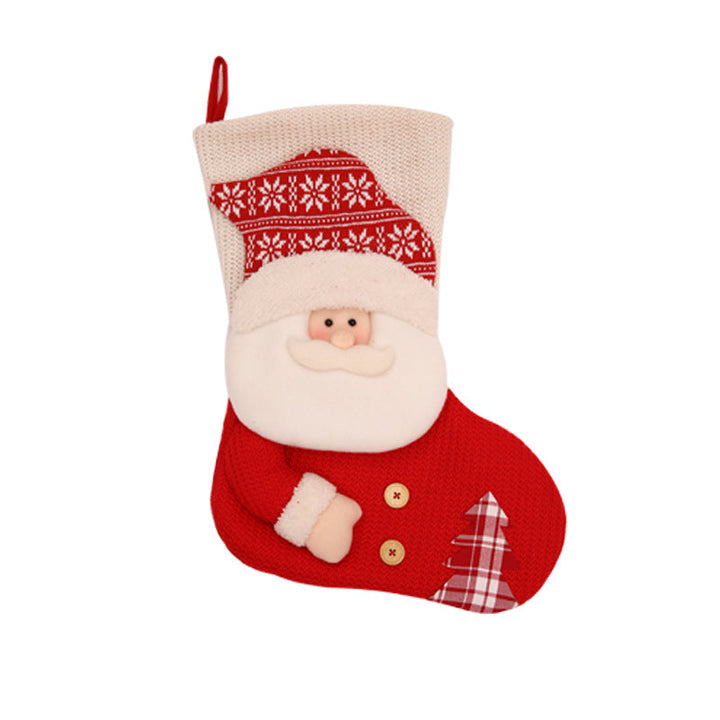 Cosycombe™ Knitted Christmas Stocking Decoration with Santa or Snowman