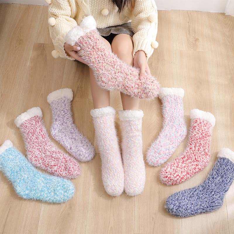 Cosycombe™ Sherpa-Lined Non-Slip House Socks for Toasty Feet