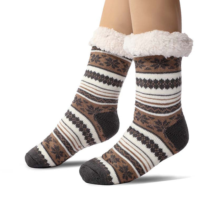 Cosycombe™ Ultra-Thick Snowflake Slipper Socks with Silicone Grips