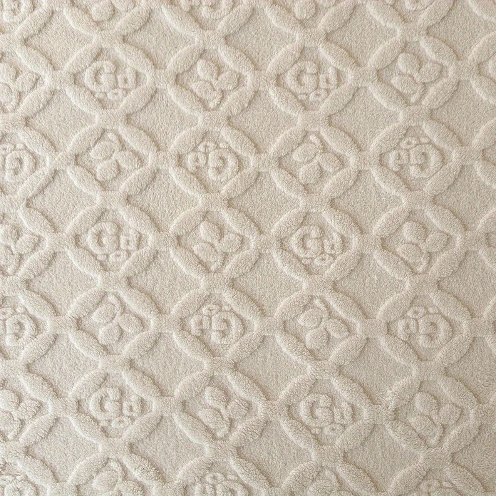 Cosycombe™ Leaf Embroidered Fleece Blanket with Soft 3D Texture