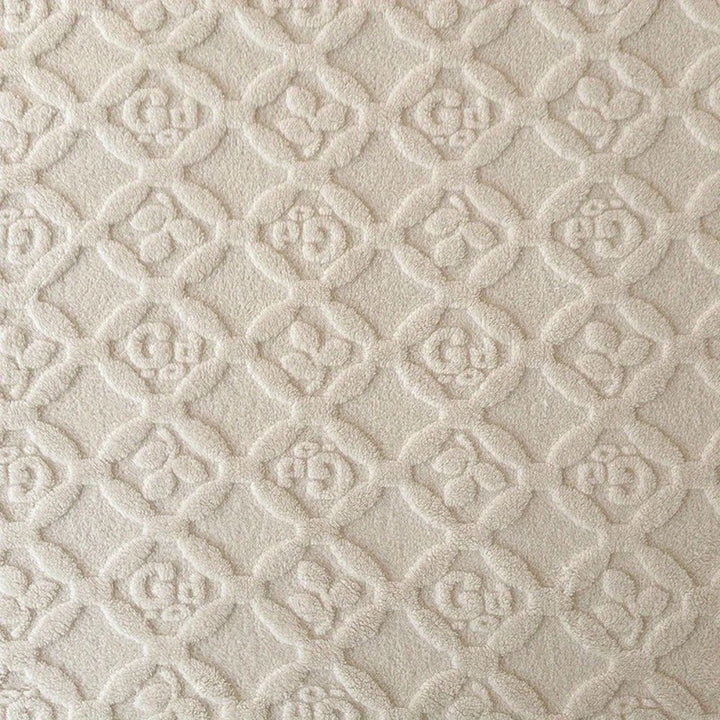 Cosycombe™ Leaf Embroidered Fleece Blanket with Soft 3D Texture