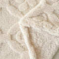 Cosycombe™ Leaf Embroidered Fleece Blanket with Soft 3D Texture