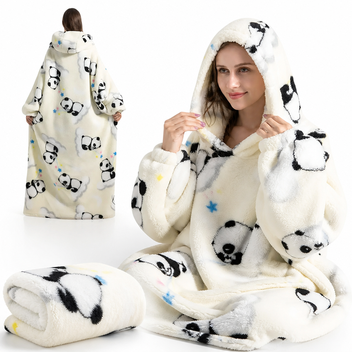Cosycombe™ Oversized Ultra-Soft Sherpa Hoodie Blanket, Machine Washable