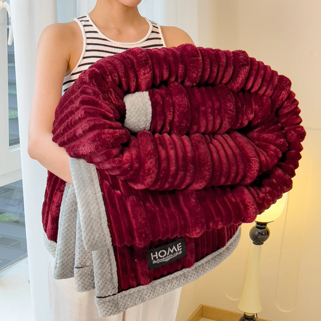 Cosycombe™ Warm Plush Fleece Blanket for Bed and Sofa, Light Yet Insulating