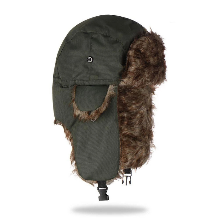 Cosycombe™ Faux Fur Aviator Trapper Hat with Warm Earflaps