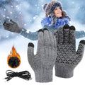 Cosycombe™ USB Heated Knit Gloves with Touchscreen Fingers