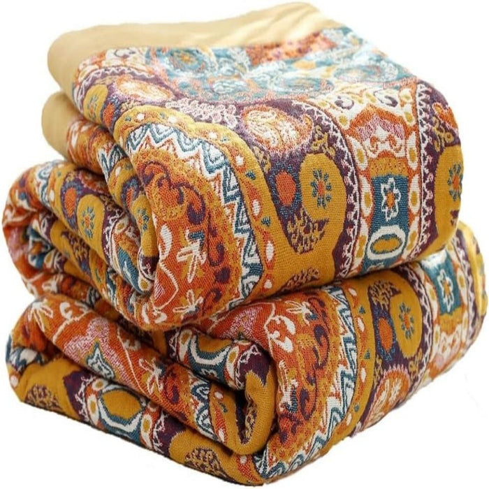 Cosycombe™ Reversible Boho Blanket with Breathable Cooling Feel