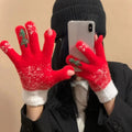 Cosycombe™ Festive Fleece Lined Convertible Fingerless Gloves
